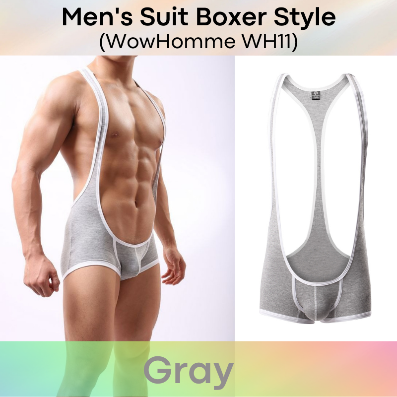 Men's Bodysuit : Modal Fabric Boxer (Wowhomme WH11)