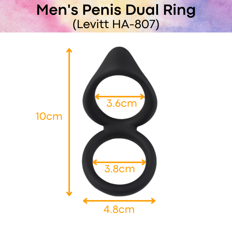 Adult Toy : Men's Dual Penis Ring (Levitt HA-807)