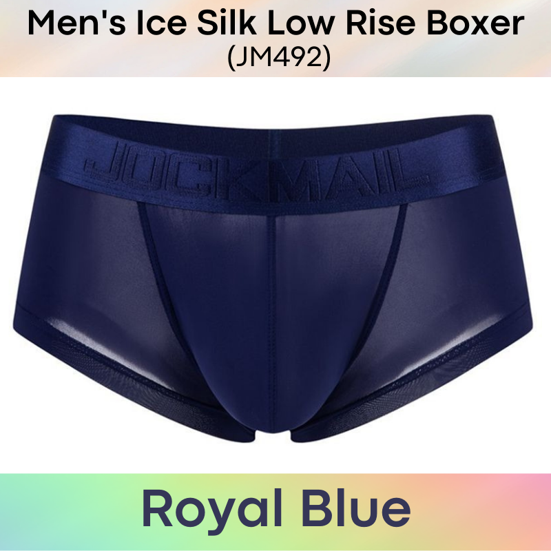 Men's Boxer : Ice Silk Low Rise Underwear (Jockmail JM492)