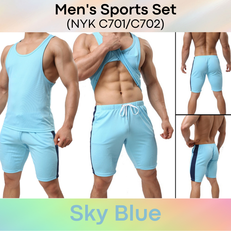 Men's Tee / Shorts Set: Homewear/Sportswear Singlet and Shorts Set (NYK C701/C702)