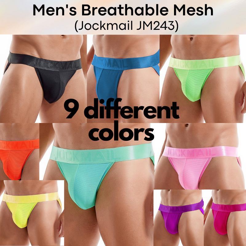 Men's Jockstrap : Breathable Mesh Underwear (Jockmail JM243)