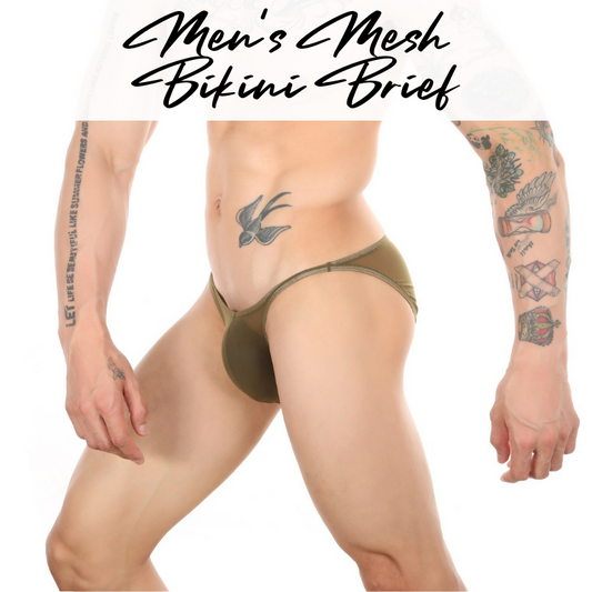 Men's Brief : Bikini Mesh Underwear (Clever Menmode CMF500)