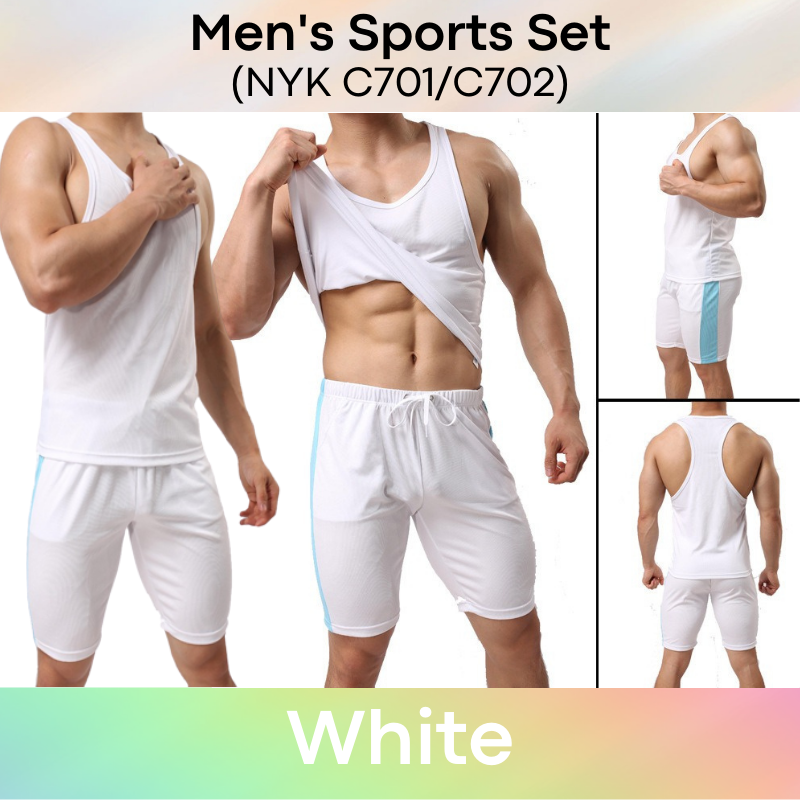 Men's Tee / Shorts Set: Homewear/Sportswear Singlet and Shorts Set (NYK C701/C702)