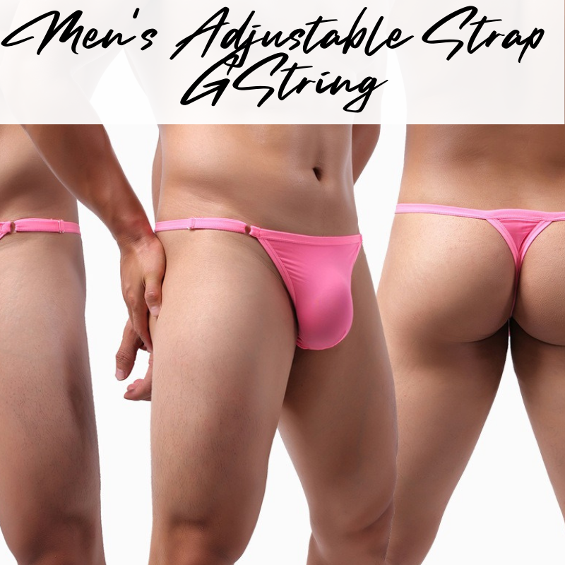 Men's GString : Adjustable Strap Ice Silk Underwear (Yutata 602)