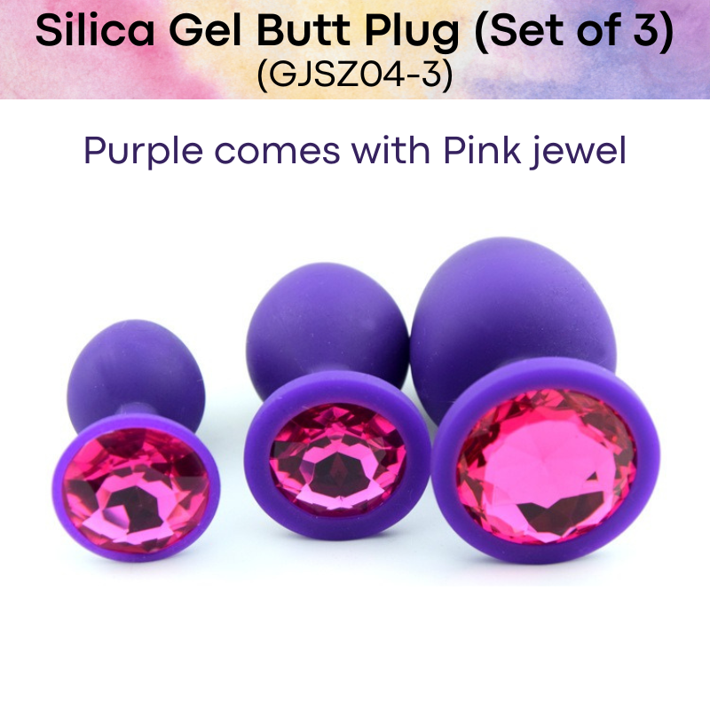 Adult Toy : Silica Gel Butt Plug Set of 3 (GJSZ04)