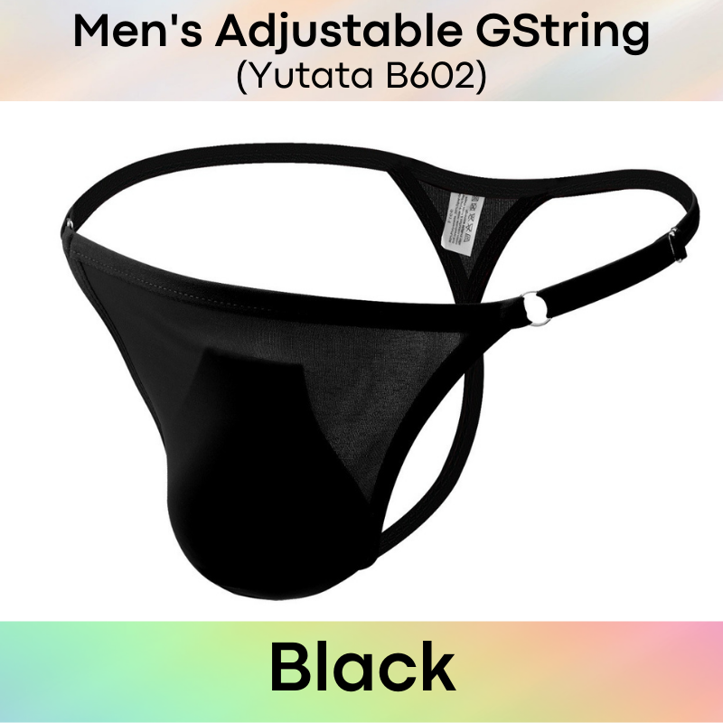 Men's GString : Adjustable Strap Ice Silk Underwear (Yutata 602)