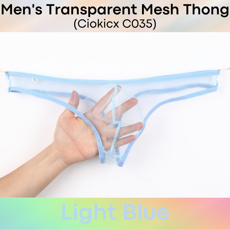 Men's Thong : Almost Transparent Mesh Thong Underwear (Ciokicx C035)