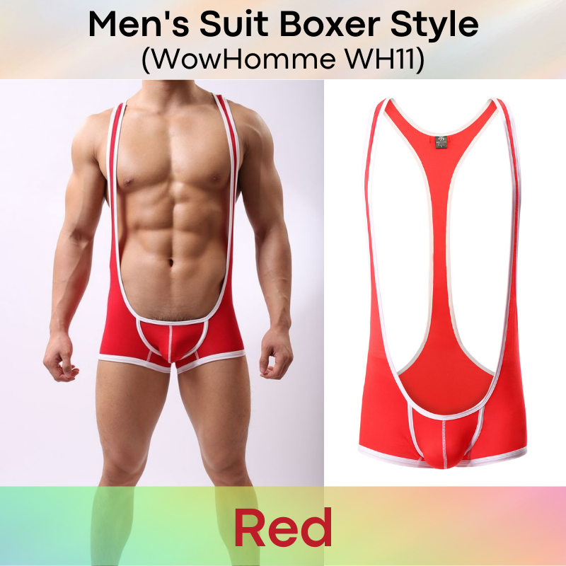 Men's Bodysuit : Modal Fabric Boxer (Wowhomme WH11)