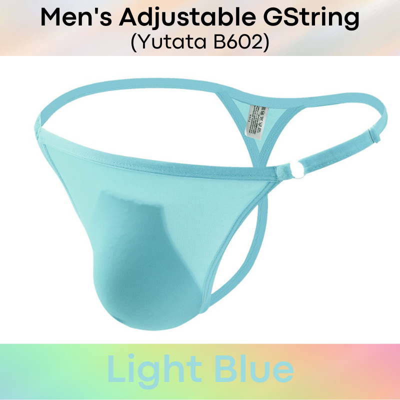 Men's GString : Adjustable Strap Ice Silk Underwear (Yutata 602)