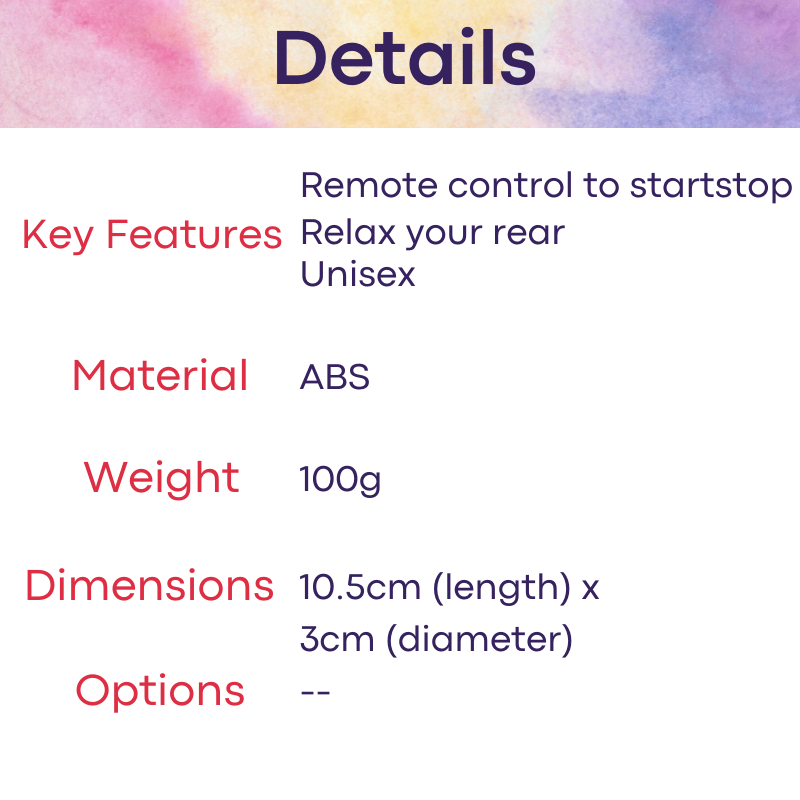 Adult Toy : Unisex Vibrator with Remote Control (DMM)