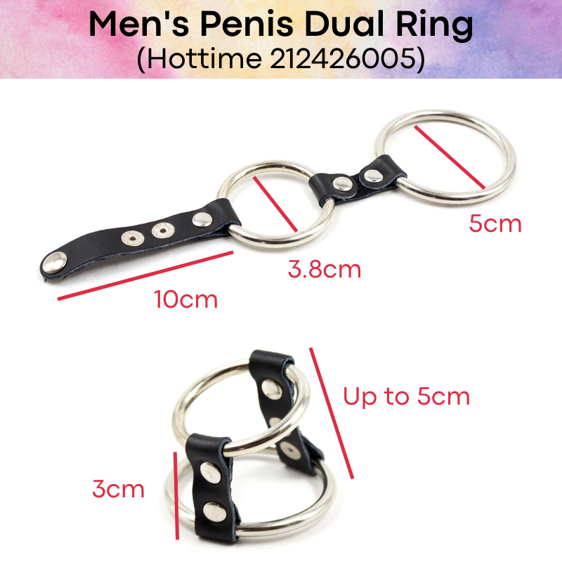 Adult Toy : Men's Penis Dual Ring (Hottime 212426005)