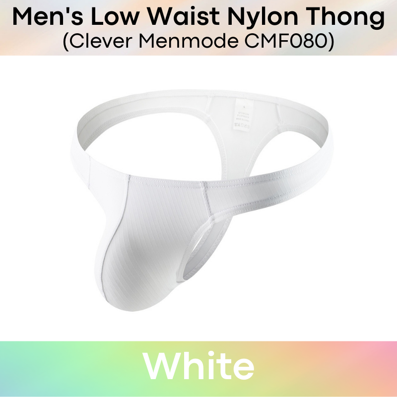 Men's Thong : Low Waist Nylon Thong Underwear (Clever Menmode CMF080)