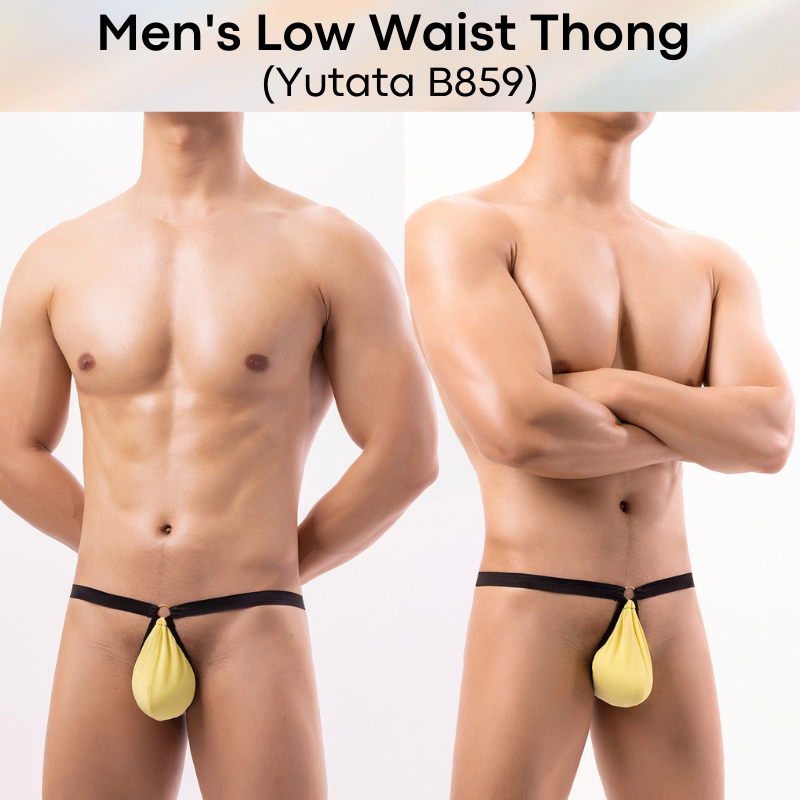 Men's Thong : Low Waist with Metal Ring (Yutata B859)