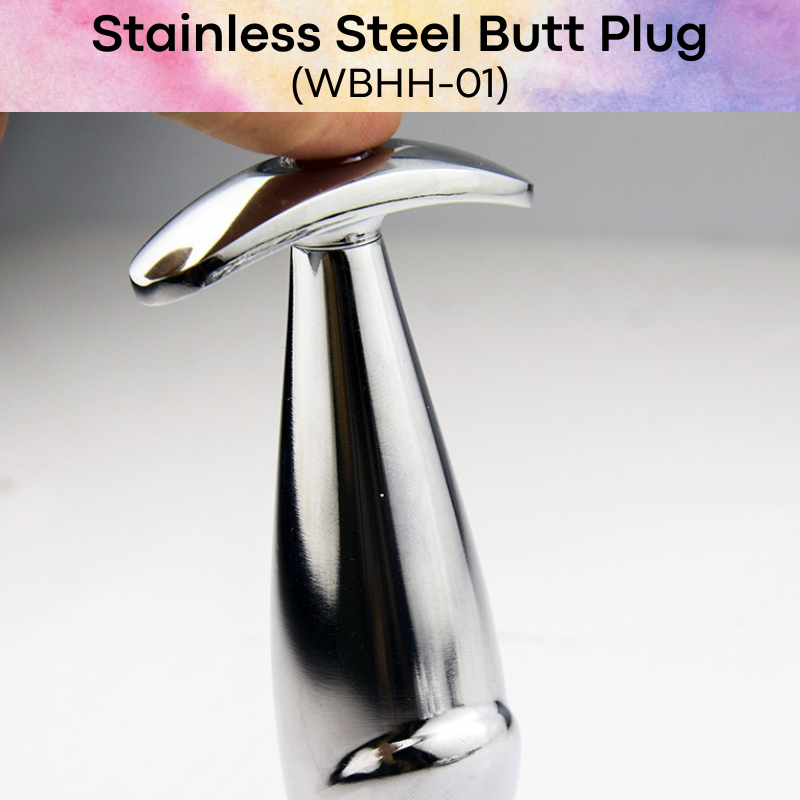 Adult Toy : Stainless Steel Plane Head Butt Plug (WBHH-02)