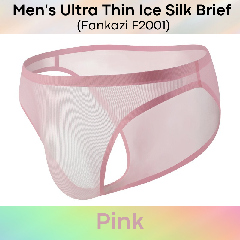 Men's Brief : Ice Silk Ultra Thin No Line Underwear (Fankazi F2201)