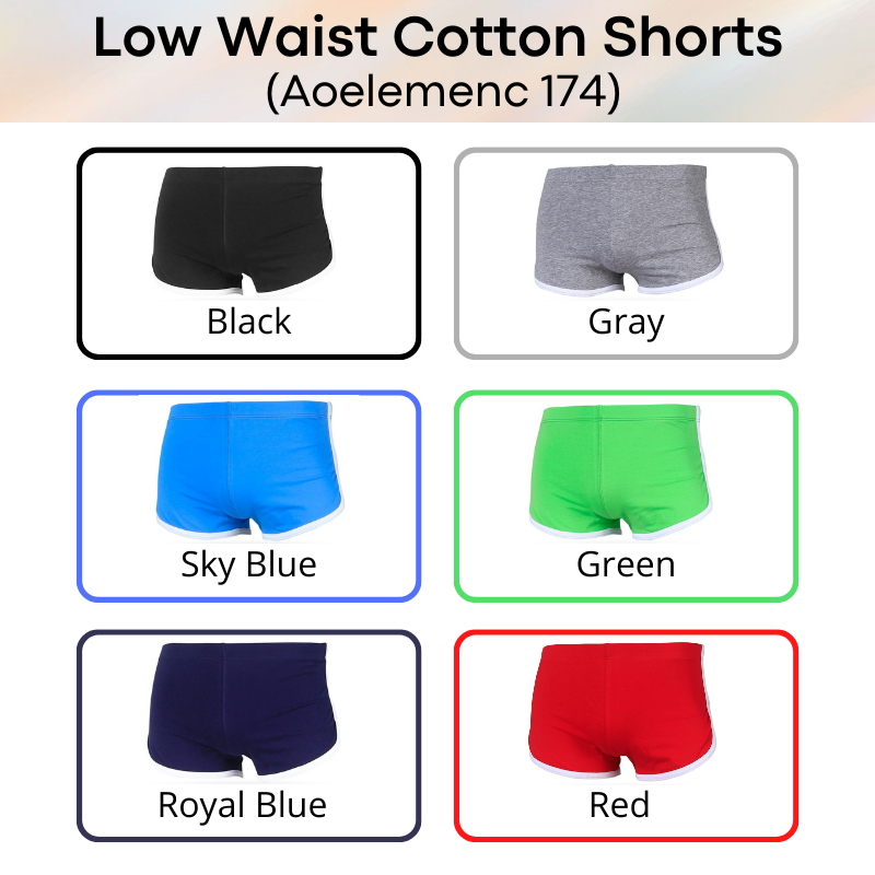 Men's Shorts : Low Waist Cotton without inner lining (Aoelemenc 174)