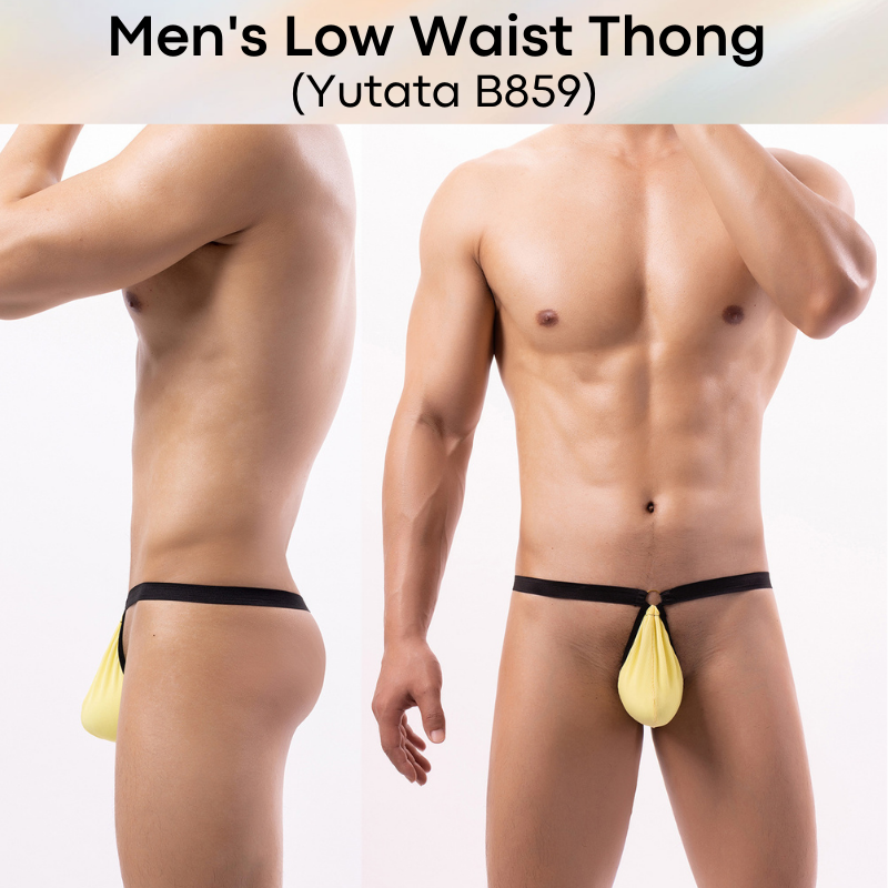 Men's Thong : Low Waist with Metal Ring (Yutata B859)