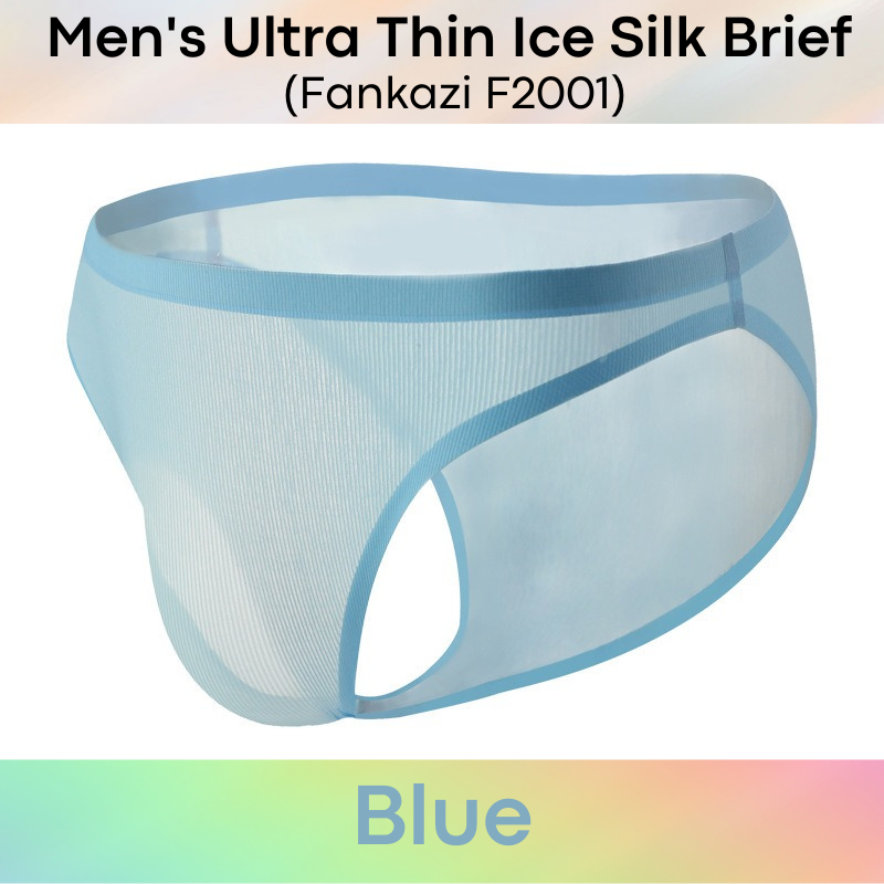 Men's Brief : Ice Silk Ultra Thin No Line Underwear (Fankazi F2201)