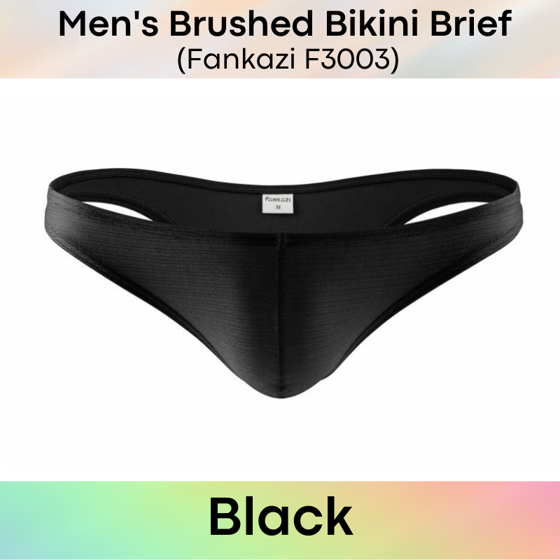 Men's Brief : Low Waist Brushed Bikini Underwear (Fankazi F3003)