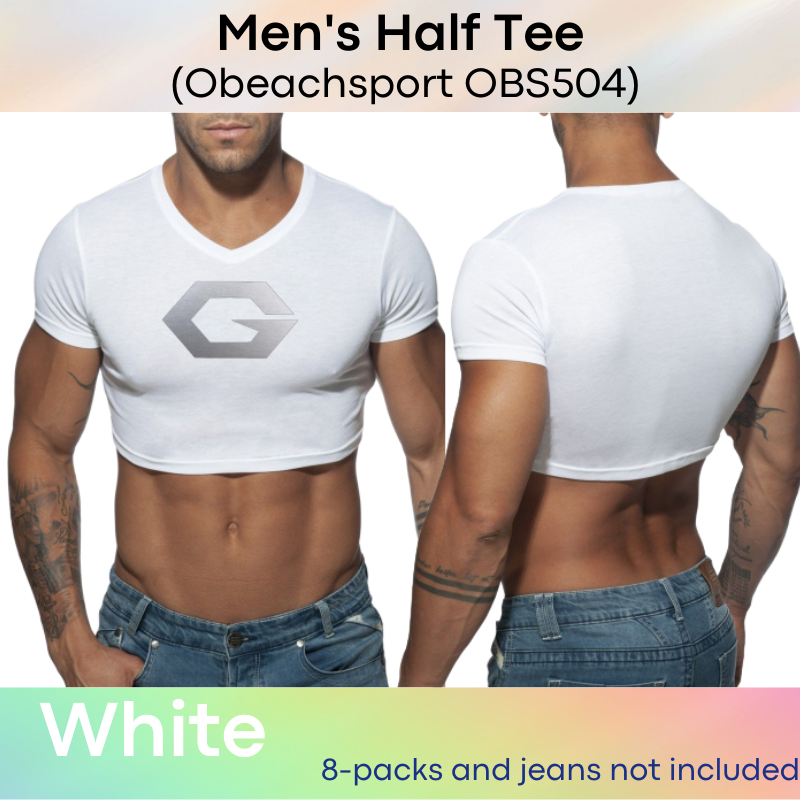 Men's Tee : Half Vest Cropped Tee (Obeachsport OBS504)