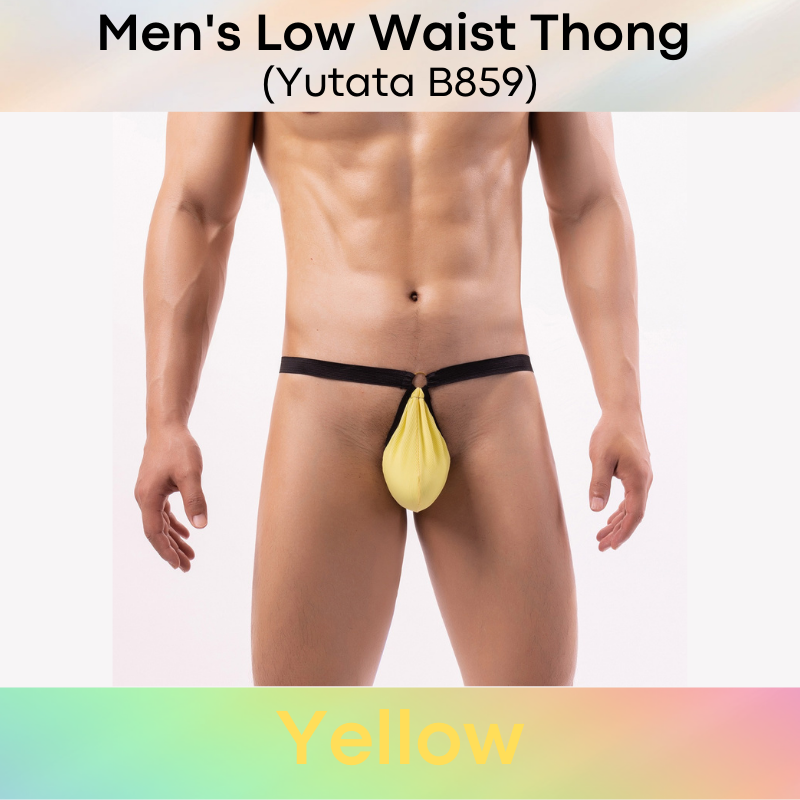 Men's Thong : Low Waist with Metal Ring (Yutata B859)