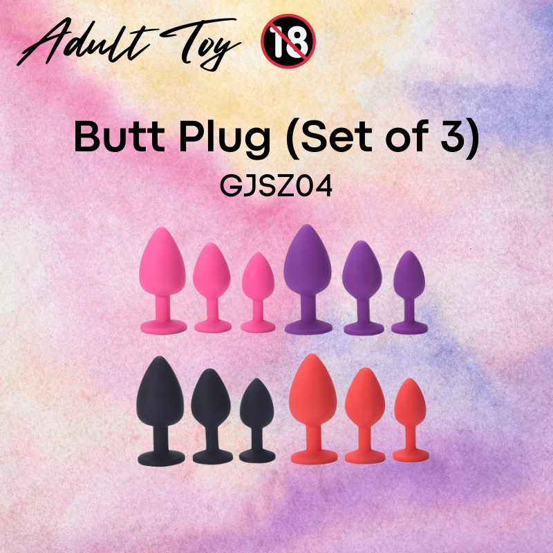 Adult Toy : Silica Gel Butt Plug Set of 3 (GJSZ04)