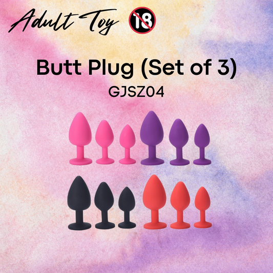 Adult Toy : Silica Gel Butt Plug Set of 3 (GJSZ04)