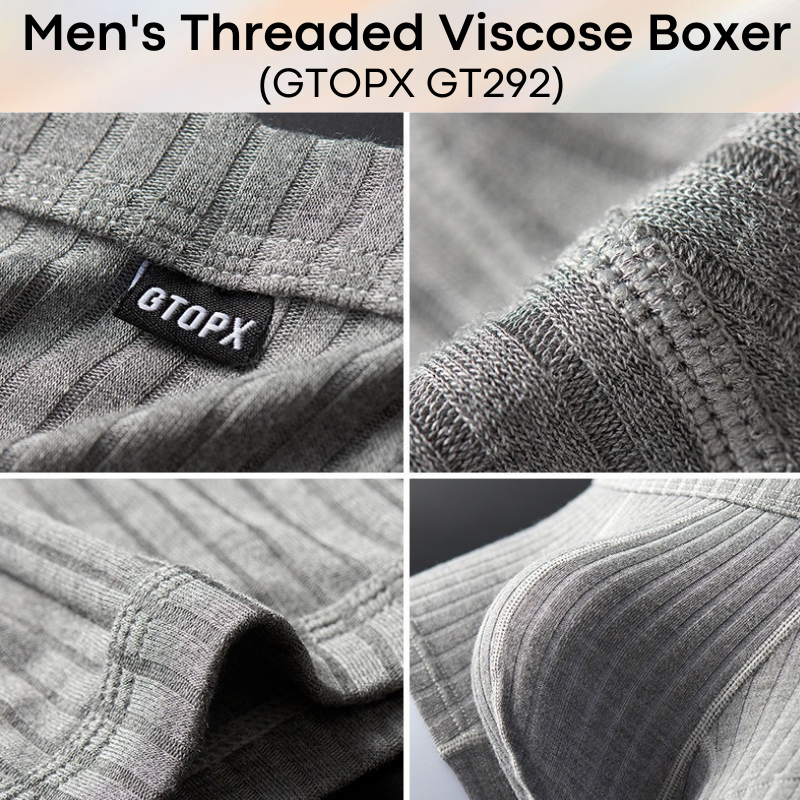 Men's Boxer : Threaded Viscose Low Waist Underwear (GT292)