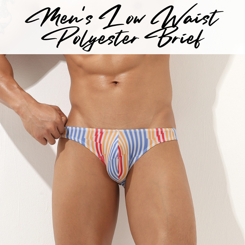 Men's Brief : Low Waist Polyester Brief Underwear (SB00105)