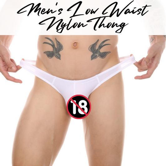 Men's Thong : Low Waist Nylon Thong Underwear (Clever Menmode CMF080)