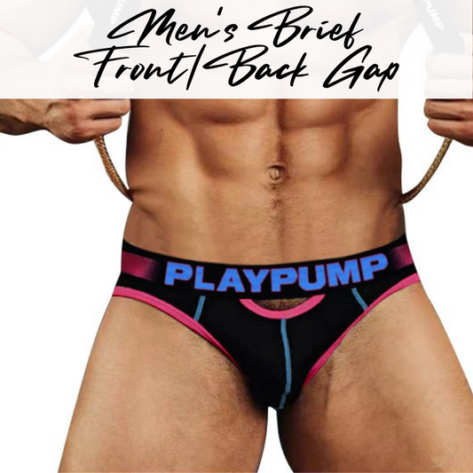 Men's Brief : Front & Back Mini Gap Underwear (Playpump PP9112)