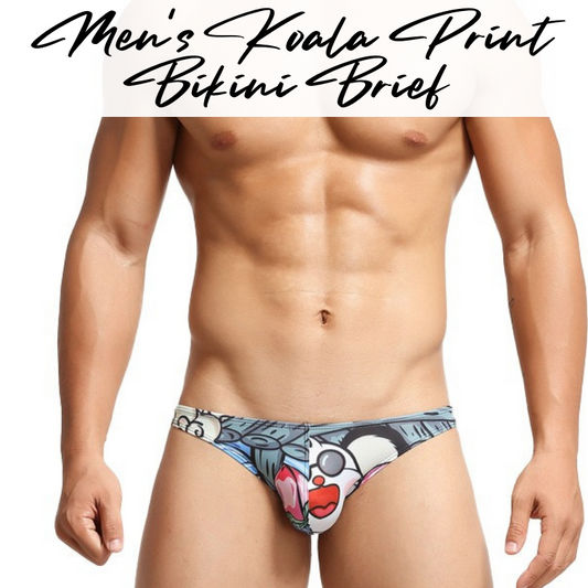 Men's Brief : Graphical Koala Bear Print Underwear (Seobean SB10107)