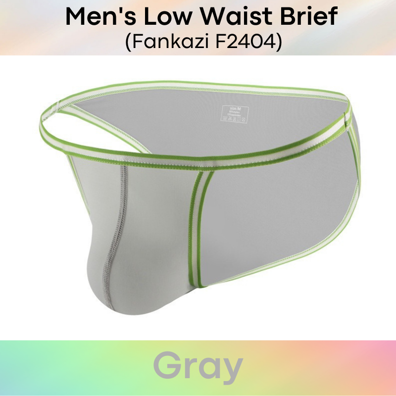 Men's Brief : Low Waist Nylon Underwear (Fankazi F2404)