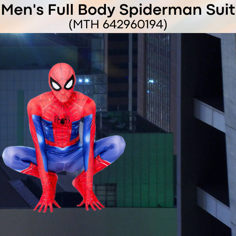 Roleplay : Men's Full Spiderman Body Suit (MTH 444231011)