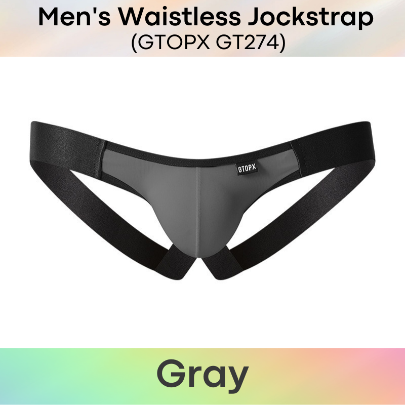Men's Jockstrap : Ice Silk Waistless Single Band Underwear (GOTPX GT274)
