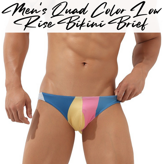 Men's Brief : Quad-Color Tone Bikini Underwear (Seobean SB00103)