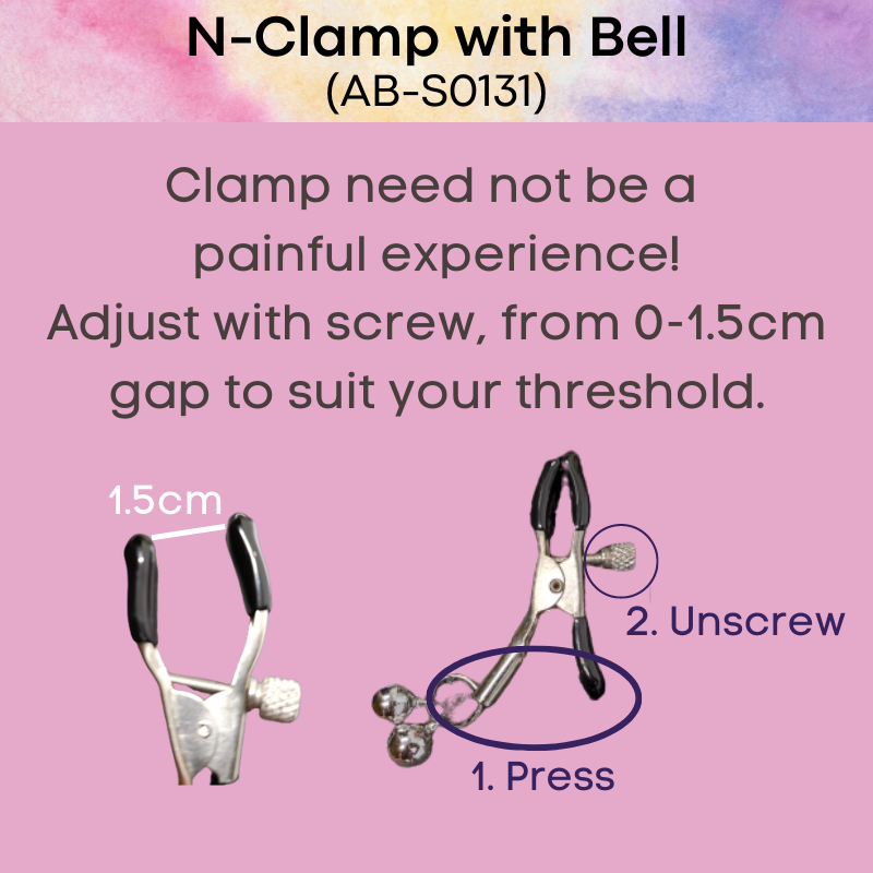 Adult Toy : Unisex Adjustable Nip Clamp with Bell (AB-S0131)