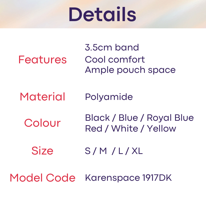 Men's Thong : Polyamide Underwear (Karenspace KS1917DK)