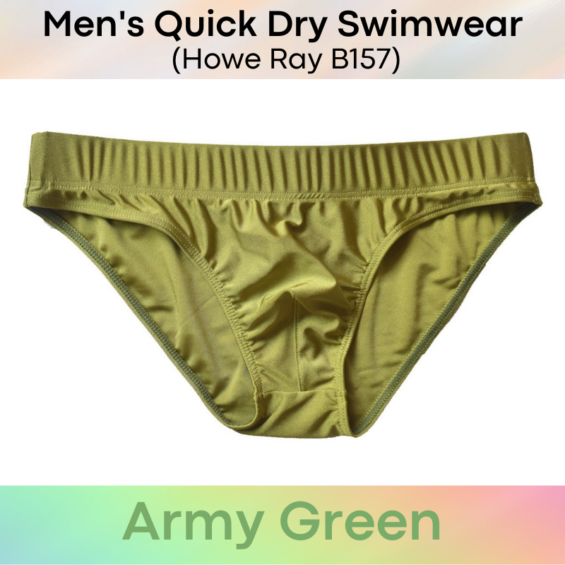 Men's Swimwear : Bikini Brief Swim Trunks (Howe Ray B157)