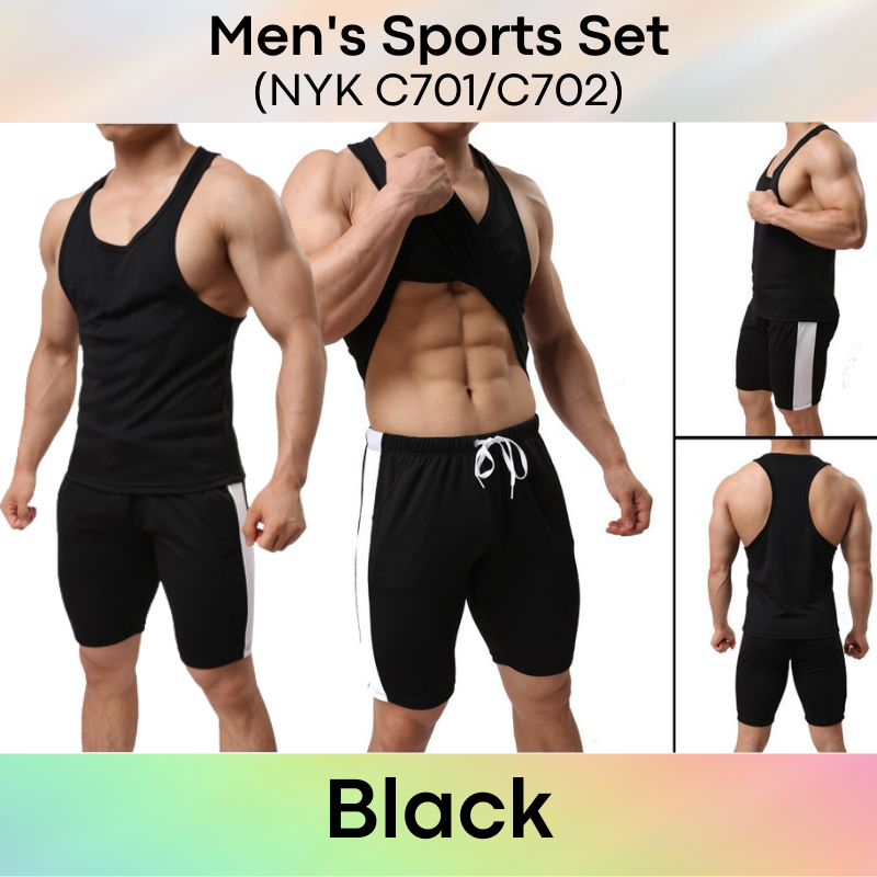 Men's Tee / Shorts Set: Homewear/Sportswear Singlet and Shorts Set (NYK C701/C702)