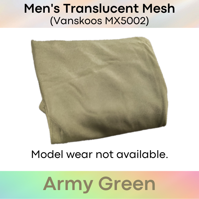 Men's Bodysuit : Translucent Mesh Brief (Vanskoos MX5002)