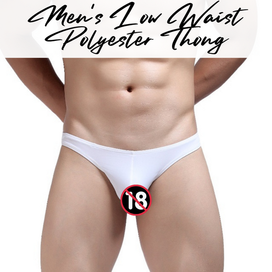 Men's Thong : Low Waist Polyester Thong Underwear (Ciokicx C082)