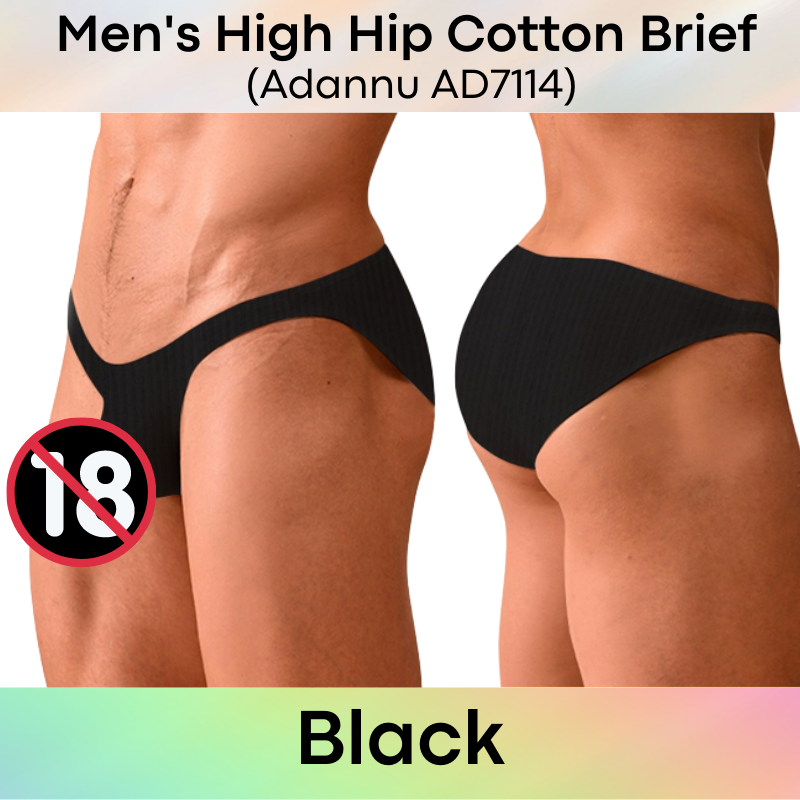 Men's Brief : High Hip Underwear (Adannu AD7114)