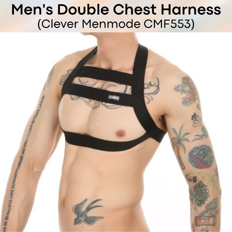 Men's Harness : Double Chest Harness Strap (Clever Menmode CMF553)