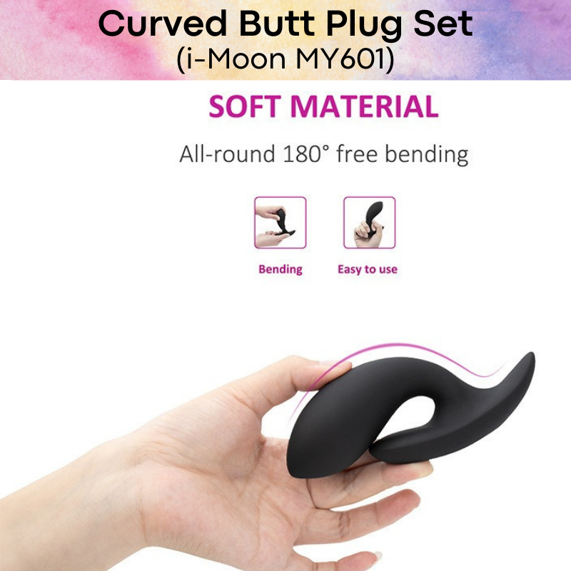 Adult Toy : Silicone Curved Butt Plug Set of 3 (i-Moon MY601)