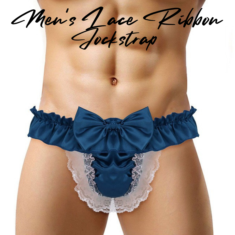 Men's Jockstrap : Lace and Ribbon Underwear (CR42)