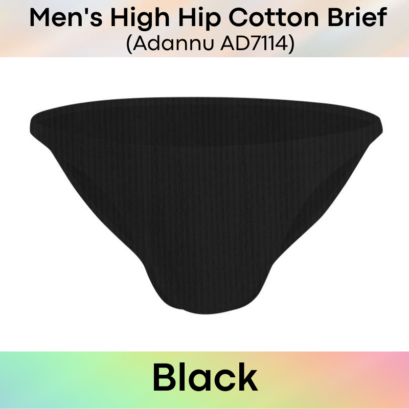 Men's Brief : High Hip Underwear (Adannu AD7114)