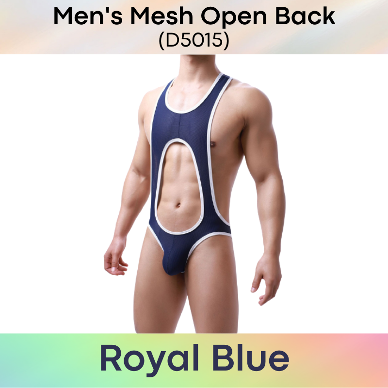 Men's Bodysuit : Mesh Open Back with Exposed Stomach (D5015)