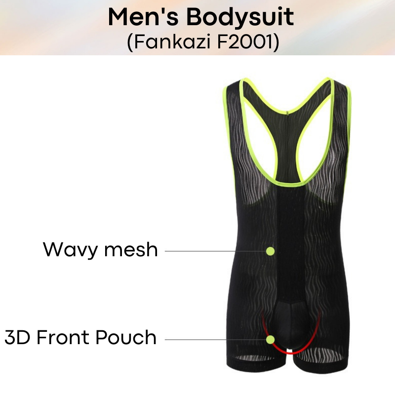 Men's Bodysuit : Wavvy Translucent (Fankazi F2001)