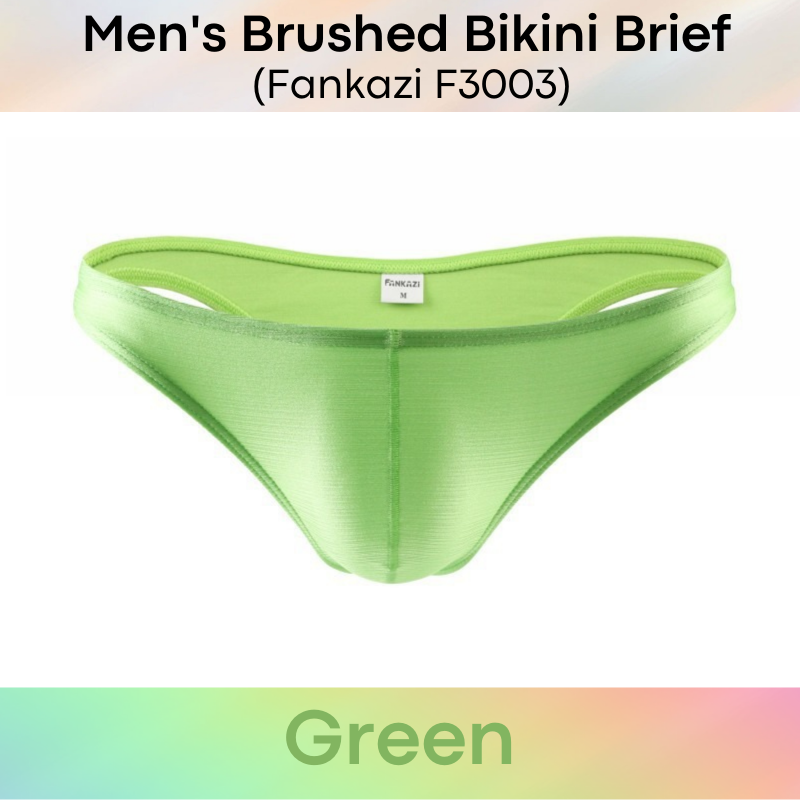 Men's Brief : Low Waist Brushed Bikini Underwear (Fankazi F3003)